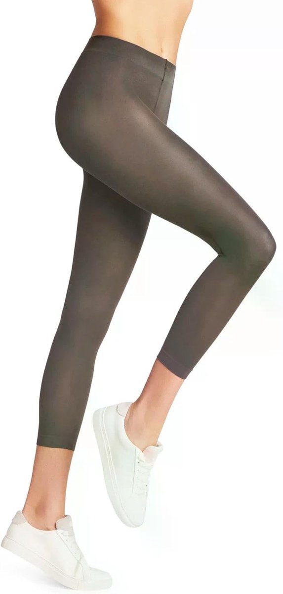 Dames Legging Pure Matt 50 DEN Capri W Le halfdoorzichtig eenkleurig 1 paar, Bruin Espresso 5188, S-M