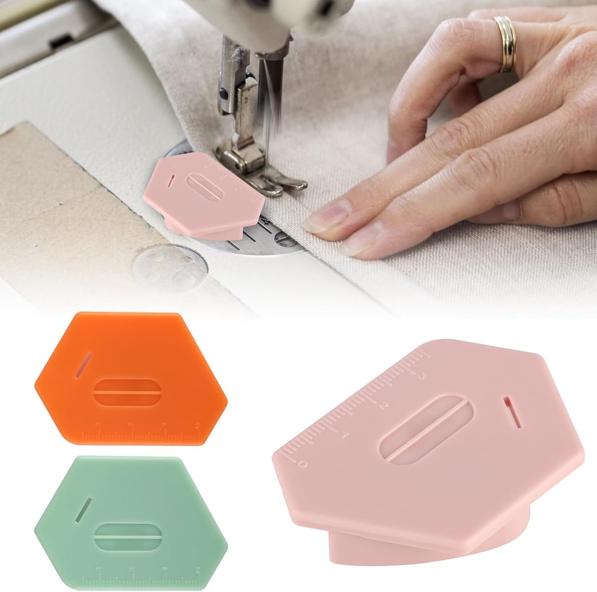 3 stuks magnetische naadgeleiding, naaimachine-accessoires met magnetische naadgeleiding, precisiegereedschap voor gelijkmatige zoom- en naadafstanden op alle naaimachines