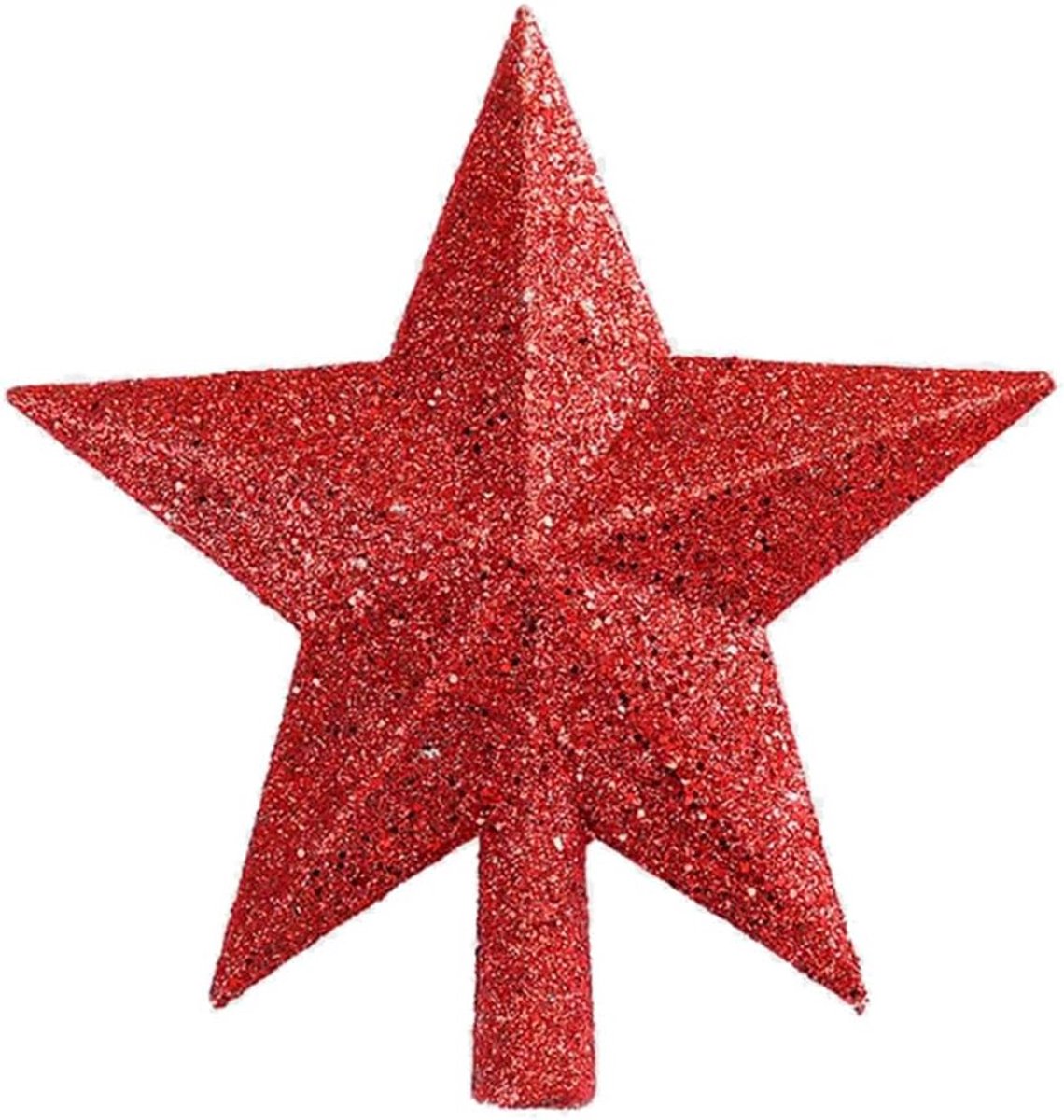 Boomkroon ster, kerstboommuts, kerstboomkroon kunststof, kerstboomkroon ster, kerstboomversiering kerstboom (rood)