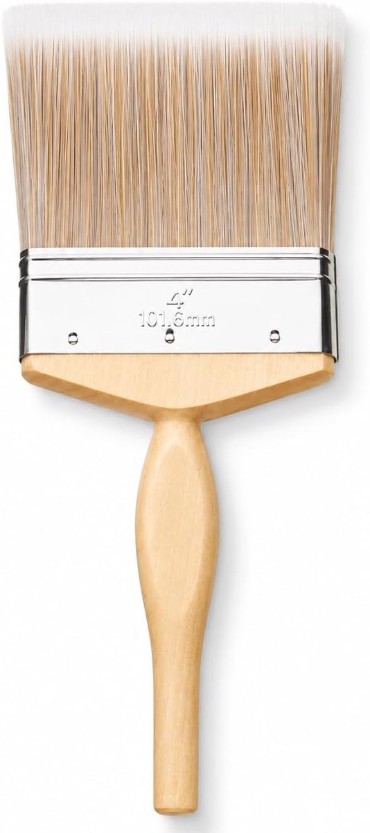 For The Job Diamond DIY-verfkwast voor een soepele afwerking 100 mm van verf met emulsie-, glans- en matverf op muren, plafonds, meubels, hout en metaal