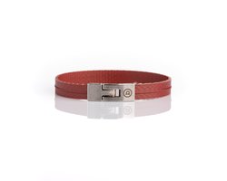 Firehose Cuff Brave – Rode Armband van Gerecyclede Brandslang – One Size (verstelbaar)