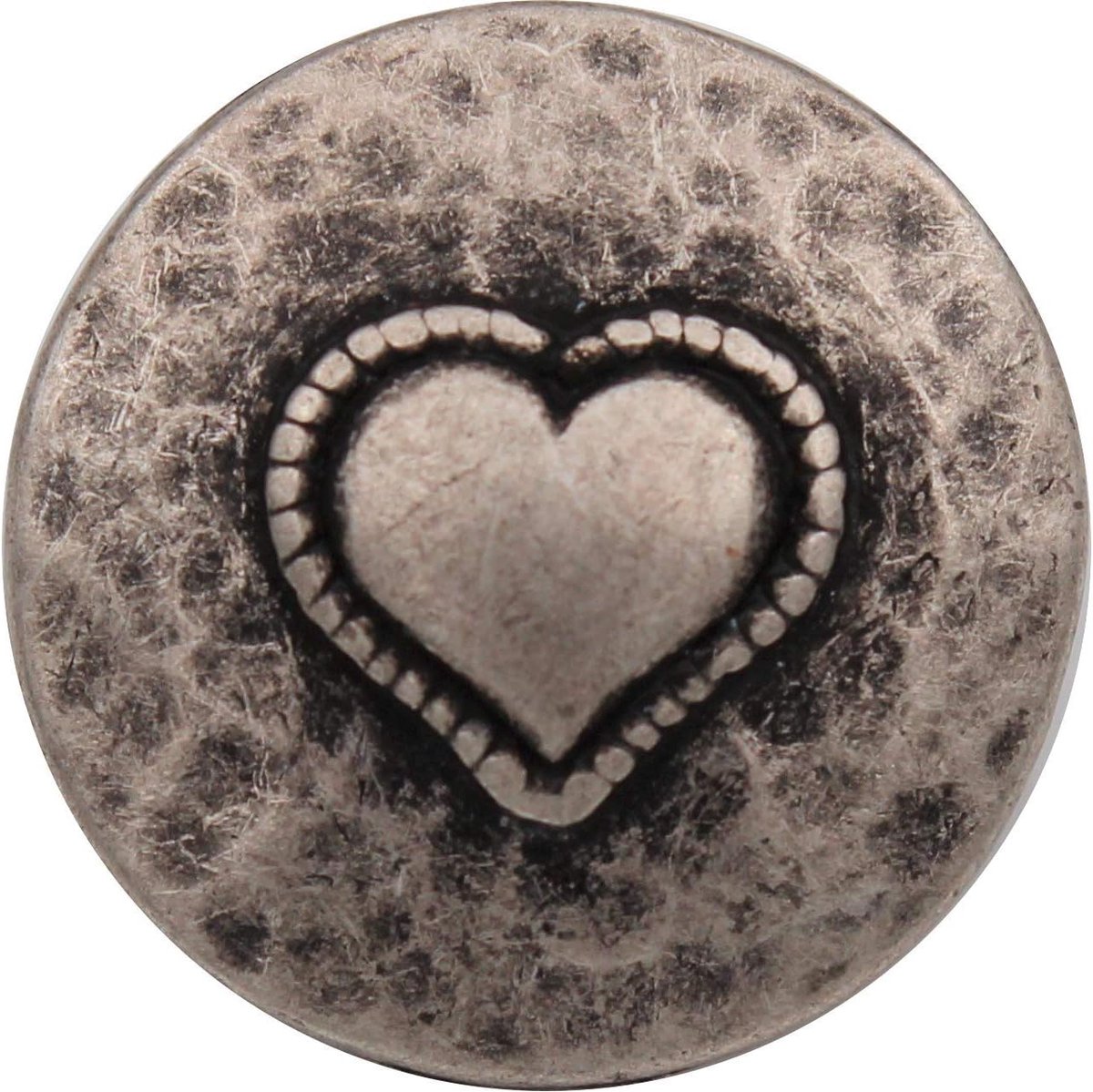 6 stuks zilver gezwart, antiek metalen knoppen hart voordelig 18 mm metalen knoppen, klederdrachtknoppen