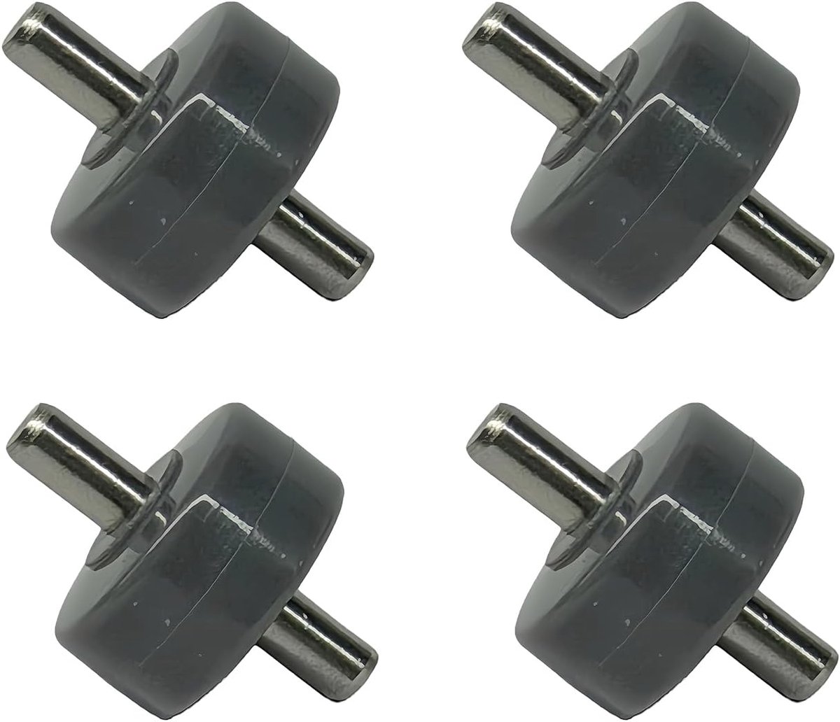 Set van 4 stofzuigerwielen, reservewielen met as, PE stil en robuust, compatibel met Shark Navigator NV350 NV352 NV355 NV356E NV500 NV501 en Miele Triflex HX1/HX2