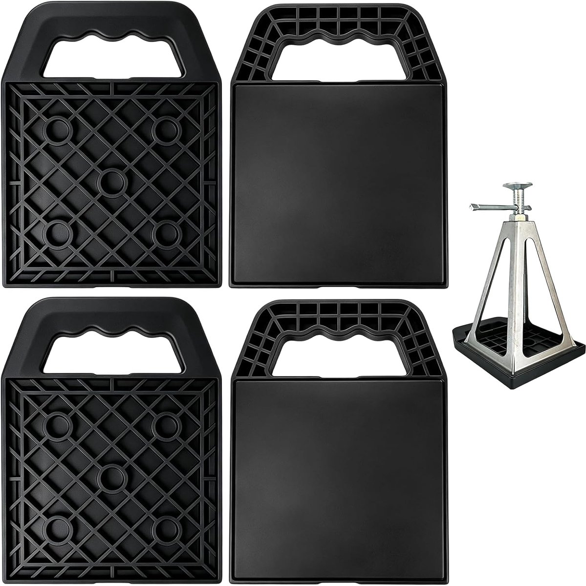 4 stuks caravan steunplaten 23 x 17 x 2 cm camper krik pad met handvat