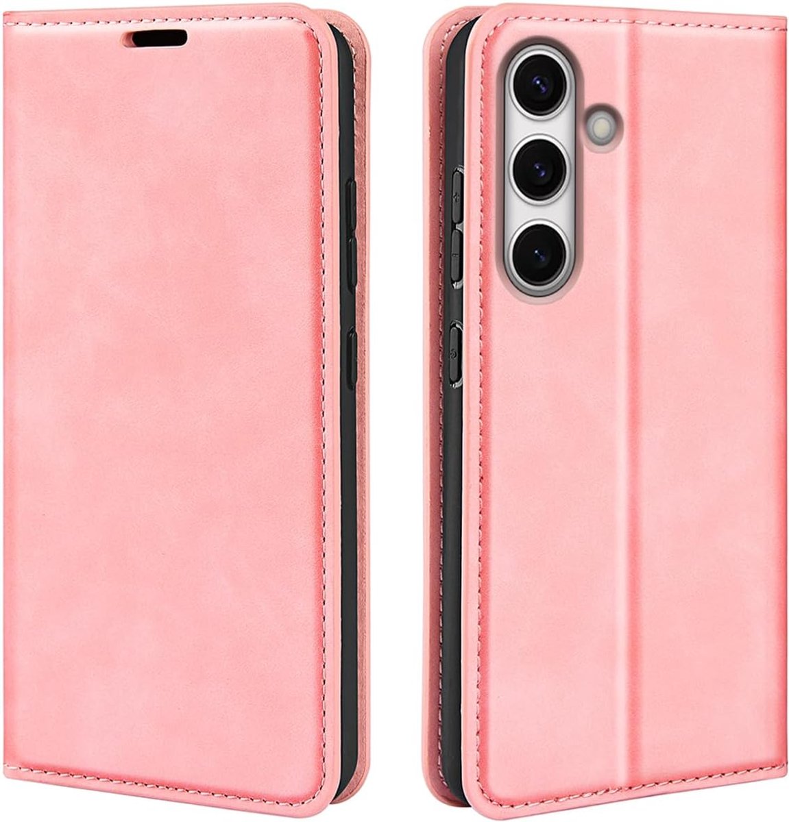 - Geschikt voor Samsung Galaxy S24 FE - Luxe Wallet Bookcase (Magnetische Sluiting) - Roze