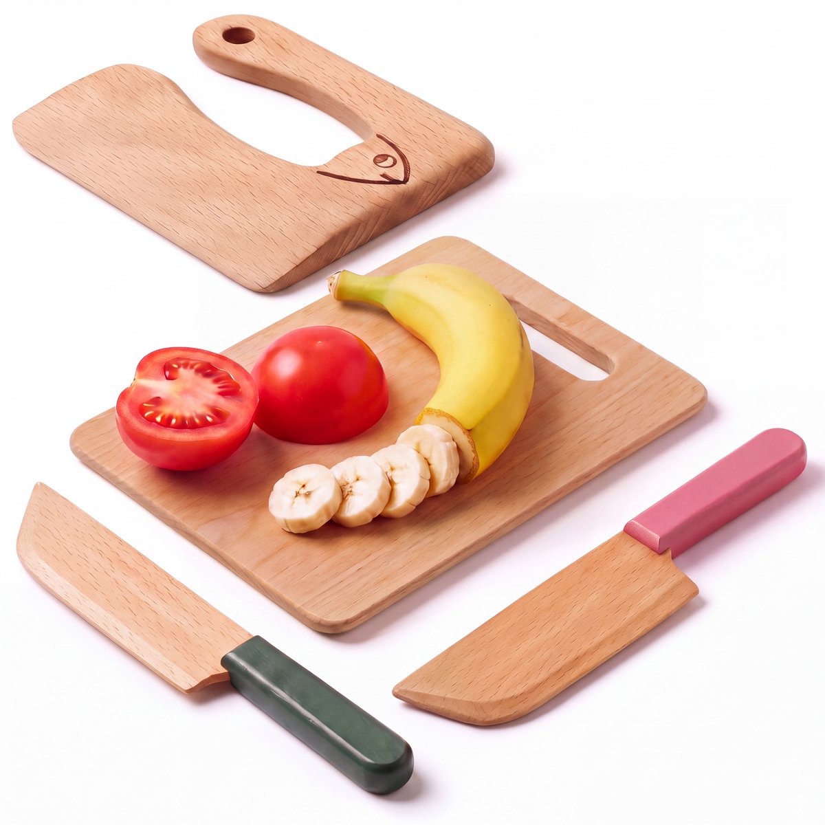 Bol.com Kindermessen Set - Hout - Montessori mes - Koken kinderen - Zelfstandig koken - Kindvriendelijk materiaal - Qwali aanbieding