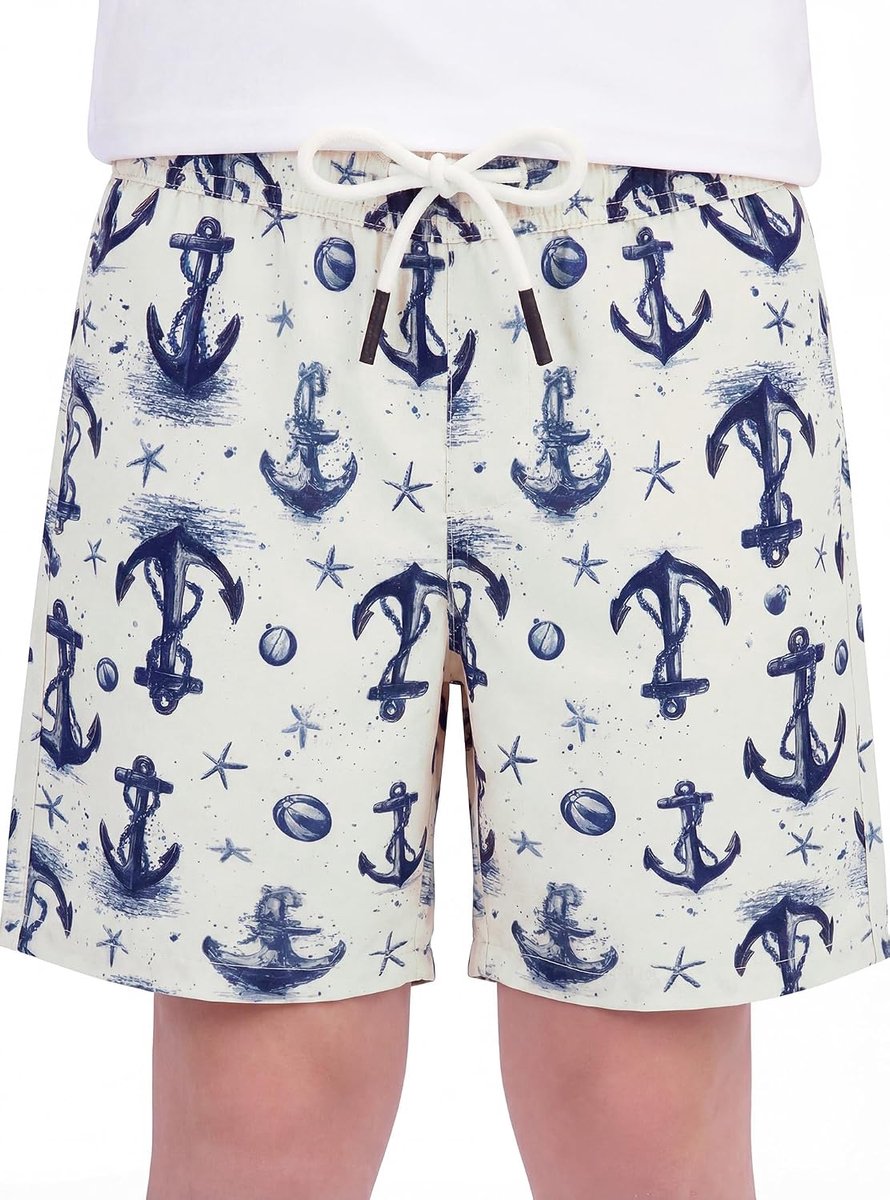 Zwembroek Snel-drogend met Rekbare Compressie Voering, Strandshorts voor Peuter, Maat 2 jaar tot 6 7 8 10 12 14 16