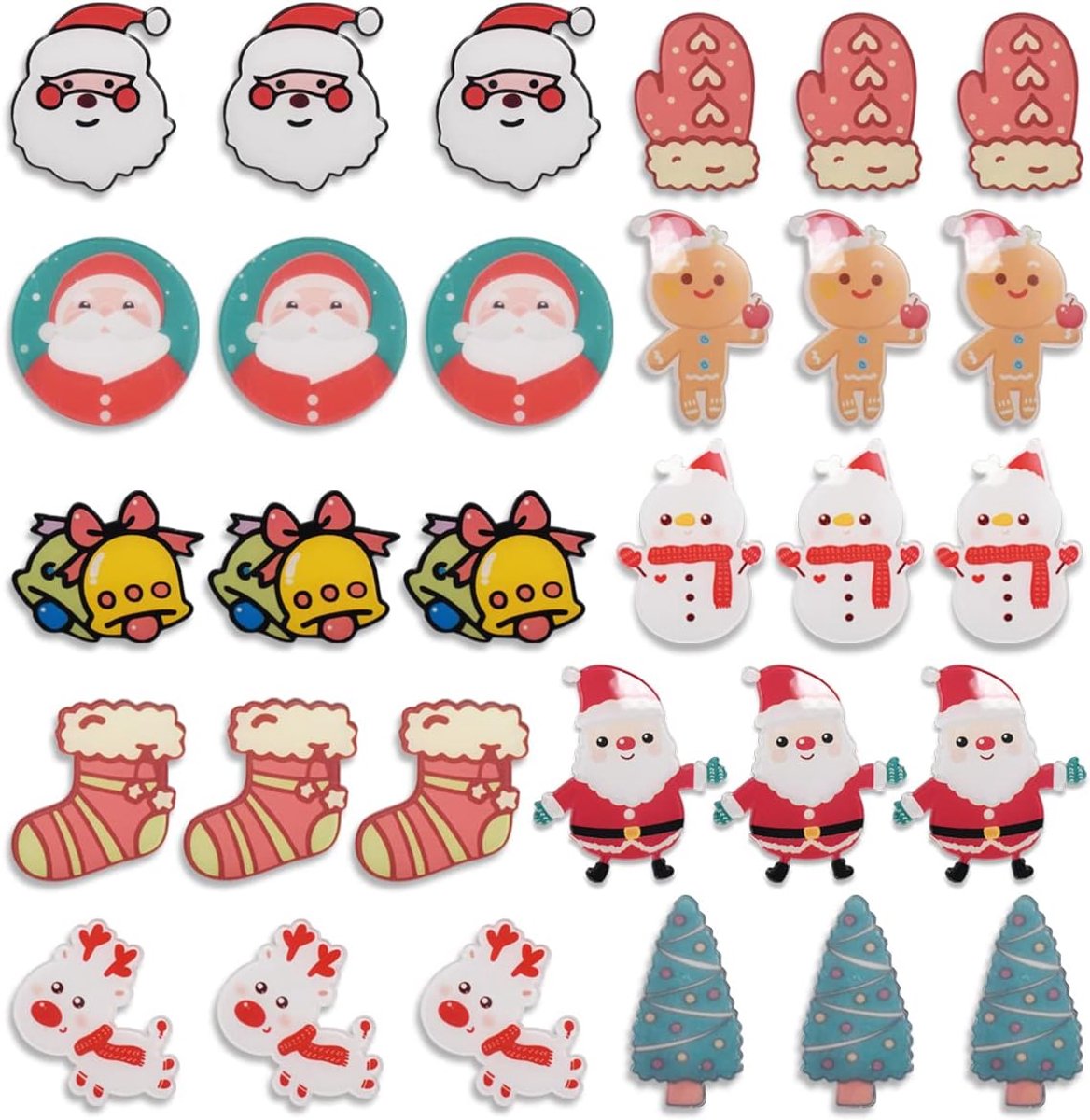 Broches 30 Pcs TAIZER Badge Broche Revers Pin Pins Leuke Broche Cartoon Naald Set Kerst Broches Bells Herten Kerstboom Rendier Broches voor Sieraden Gift Kerst Ornamenten