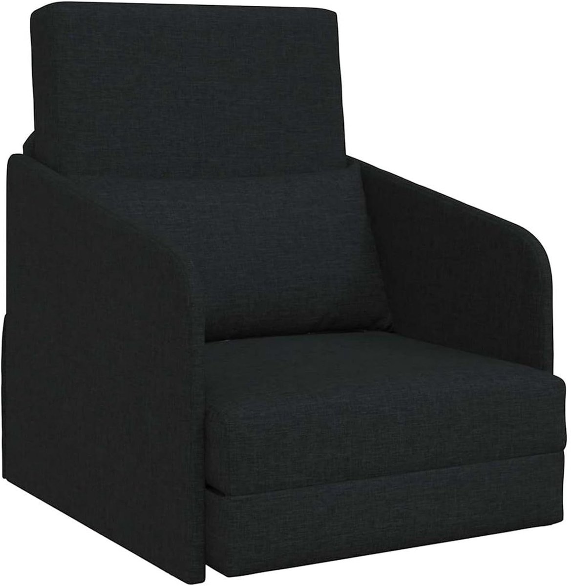 Slaapbank 2-in-1 zwart 65 x 80 x 83 cm stof, slaapbank dagbed slaapbank voor woonkamer logeerkamer kleine appartementen 4106639