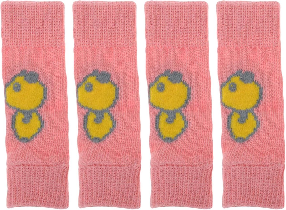 Pack van 4 Hondenbeenwarmers Winter Zacht Warm Gebreide Hondenbeen Sokken Hondenbeenbeschermers Gezamenbescherming Geschikt Voor Kleine Honden Kittens Puppy's Medium Roze