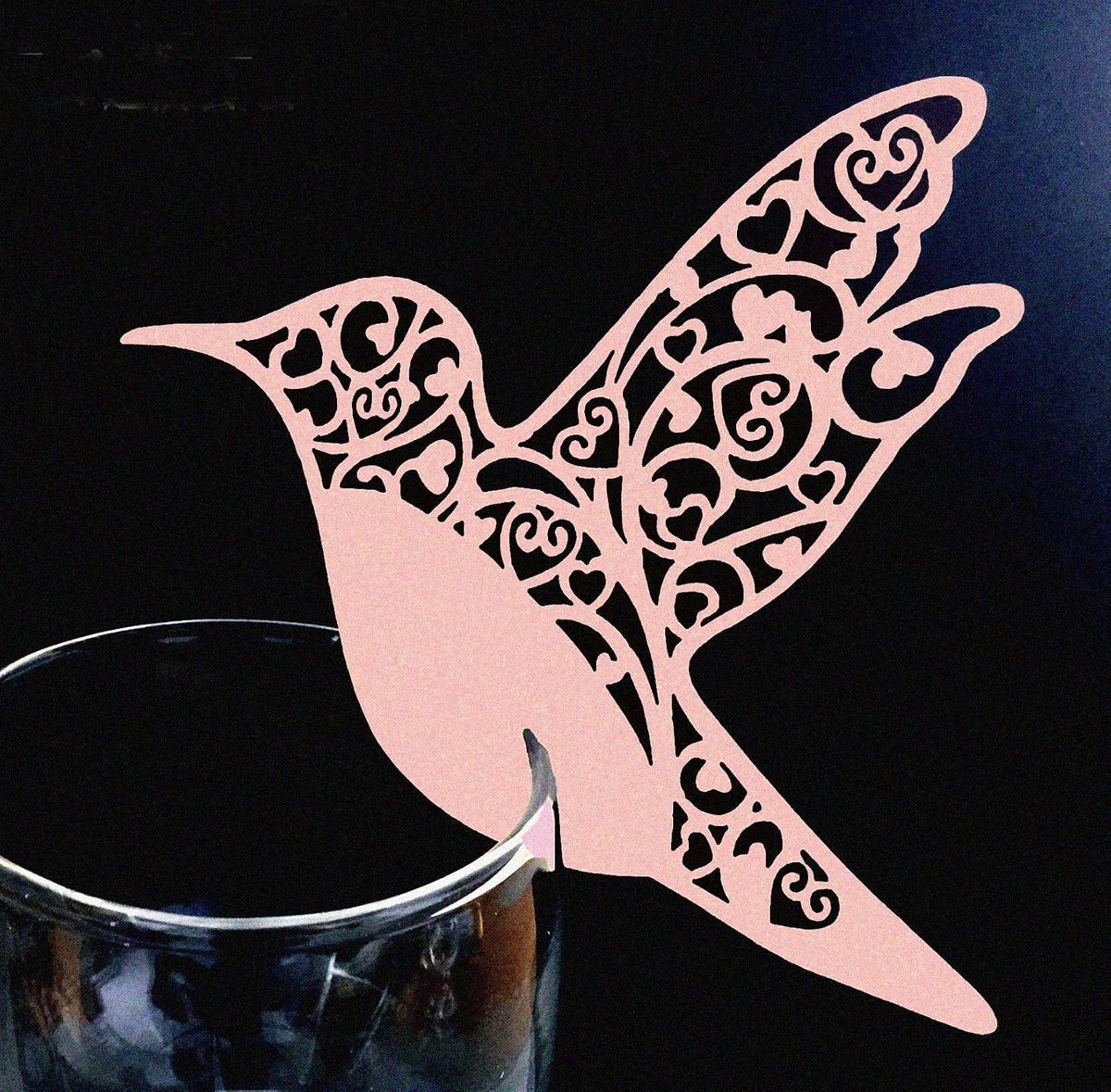 25 stuks holle vogelfeestkaarten, blanco plaatskaarten, naamkaart om te beschrijven, tafeldecoratie voor bruiloft, verjaardag, communie, doop, feest, festival, 90 x 93 mm, roze