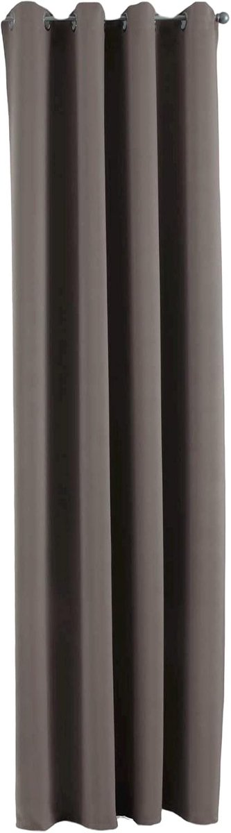 Ondoorzichtige "Newyork" 201920600, 1-pack thermo-gordijn, verduisteringsgordijn, verduisteringsgordijn, geluidsisolerend, Öko-Tex-standaard, taupe (h x b) 225 x 140 cm