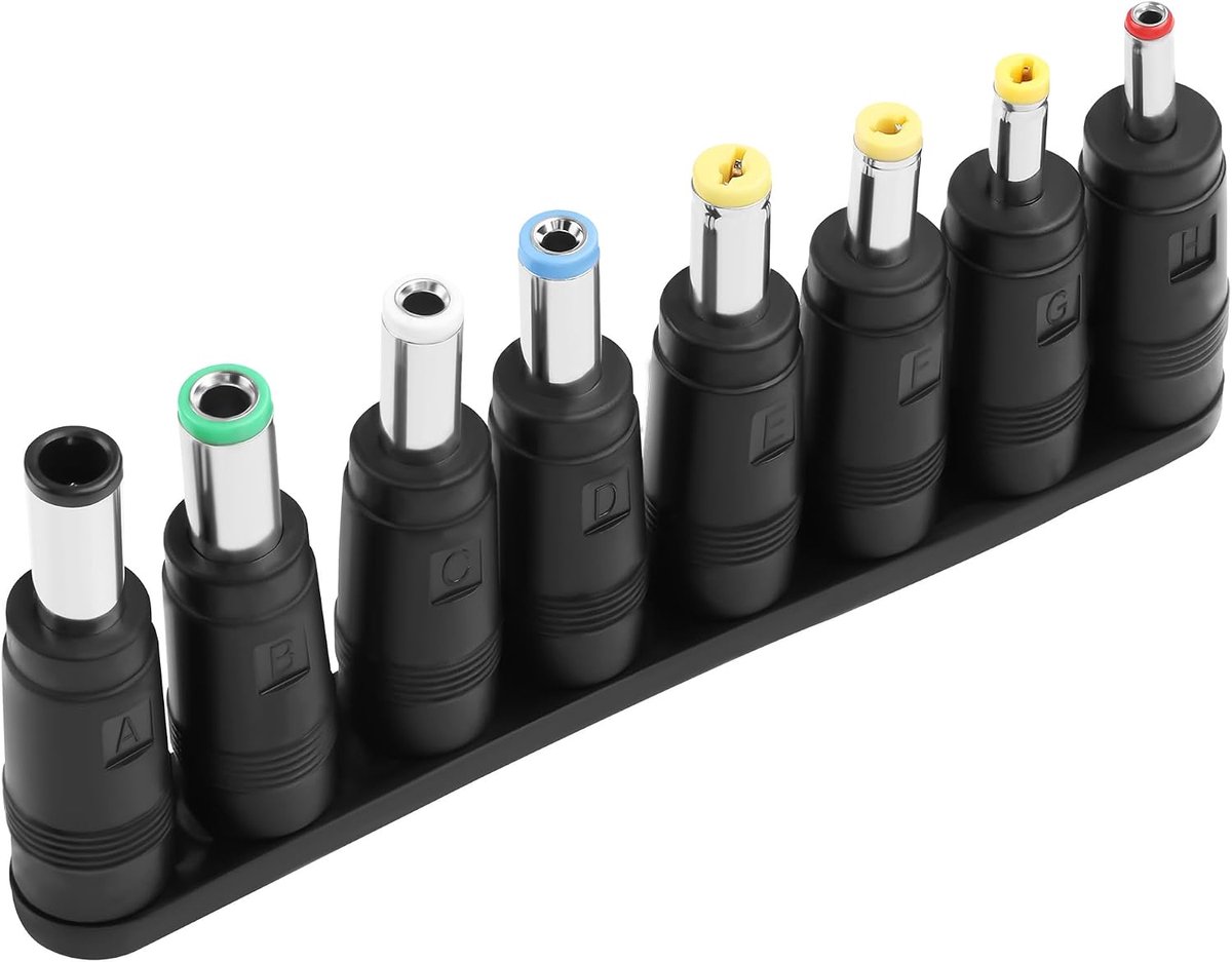 5521 bus naar 8 stekkers adapterset - universele DC Power Connector Kit voor laptops, routers, kleine elektronica (5,5 x 2,5/4,0 x 1,7/3,5 x 1,35/3,0 x 1,1/2,5 x 0,7/Micro USB/solder