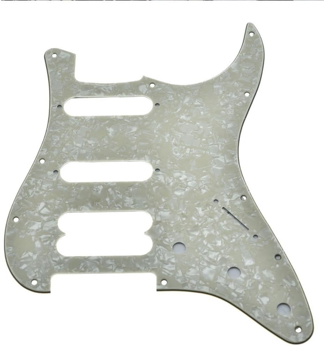 11-gats ST/Strat HSS Gitaar slagplaat met humbucking pickup Geen schroefgaten voor American Ultra Series Strats Aged Pearl
