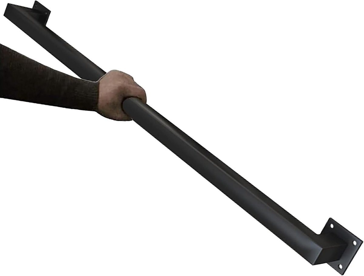 Handrail 30cm-300cm Length Stair Rail Metal Wrought Iron Square Pipe Banister Modern Handrails for Stairs Black Stairway Railing (Customisation Supported) (Size : 300cm)