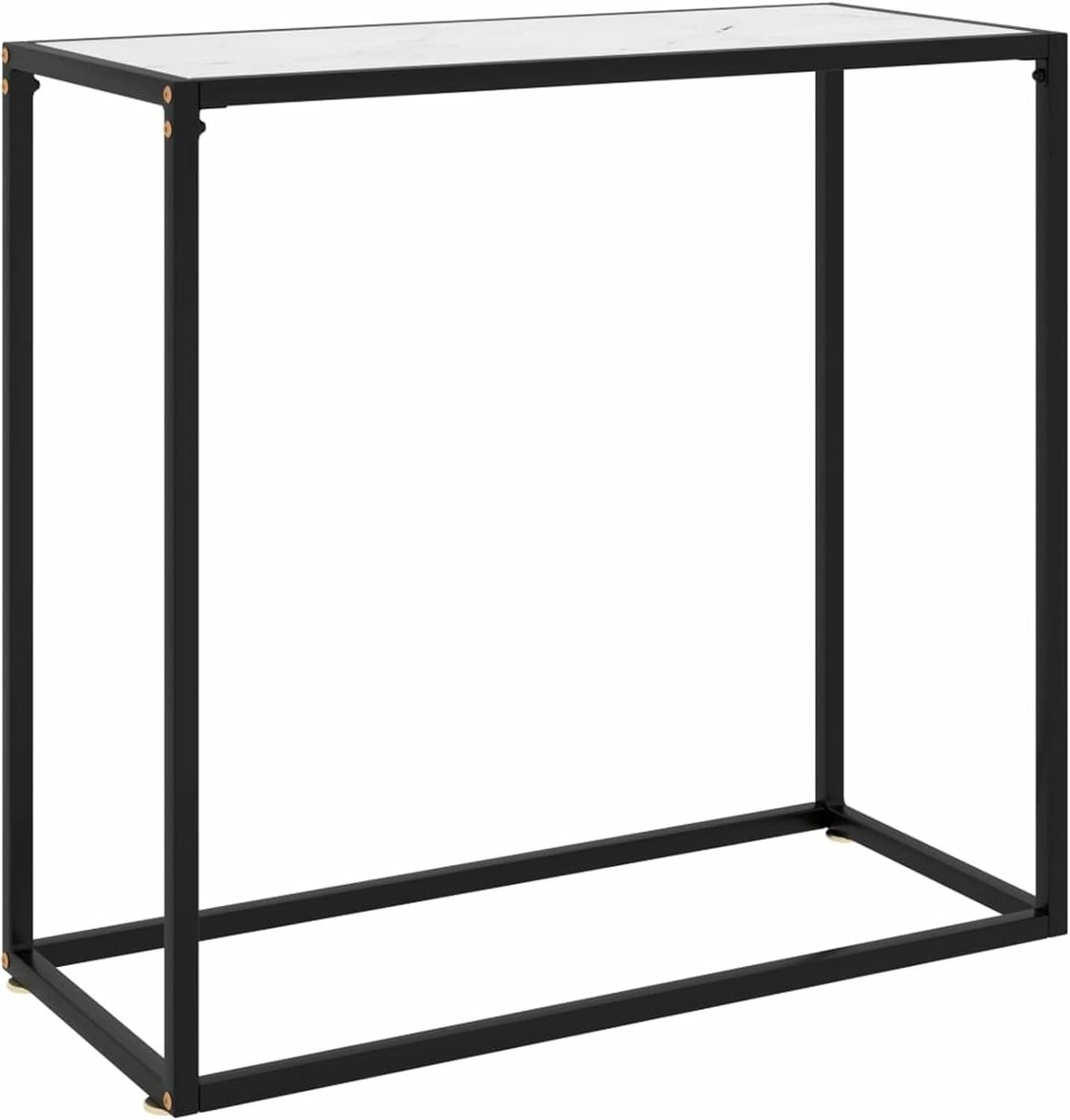 Consoletafel, glas, consoletafel, gangtafel, telefoontafel, bijzettafel, sideboard, hardglas, wit, 80 x 35 x 75 cm