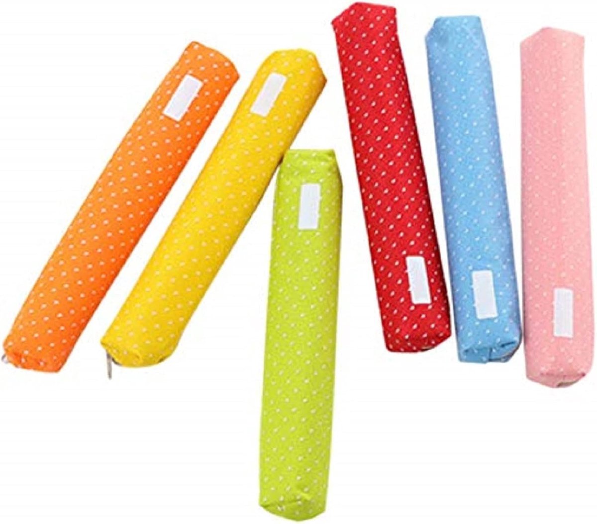 6 stuks pennenmapjes, pennenetui, pennenetui, pennenzak, ritssluiting, cosmeticatasje, klein