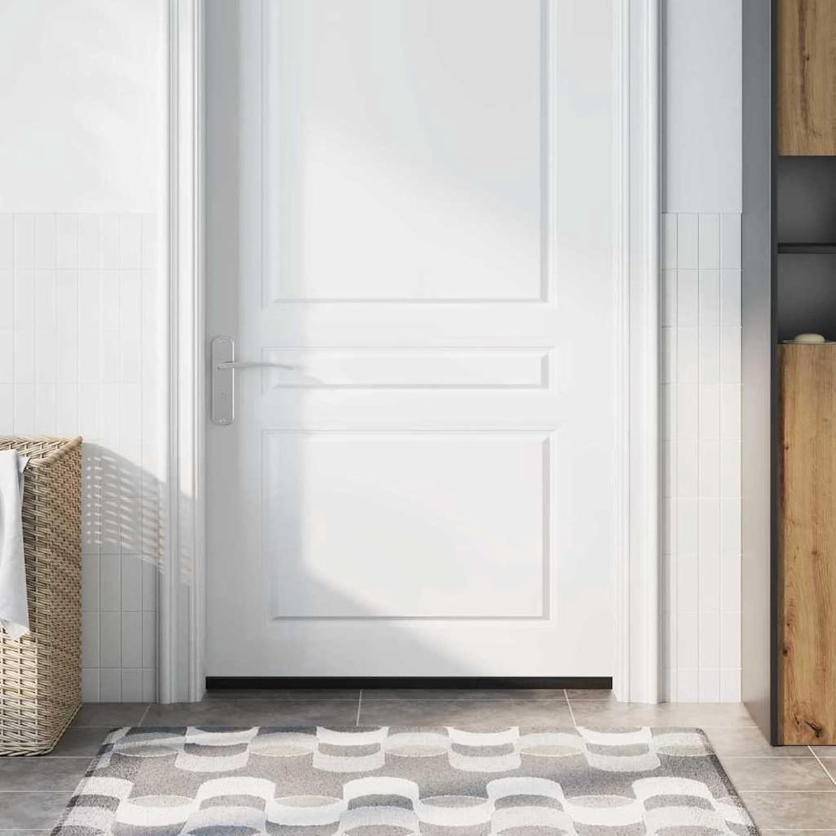 Zelfklevende deurborstelafdichtingen, 12 stuks, zwart, 100 cm, deurafdichting, geïntegreerde borstelafdichting voor binnen- en buitendeuren, kamerdeuren, balkondeuren, huisdeuren 42019578