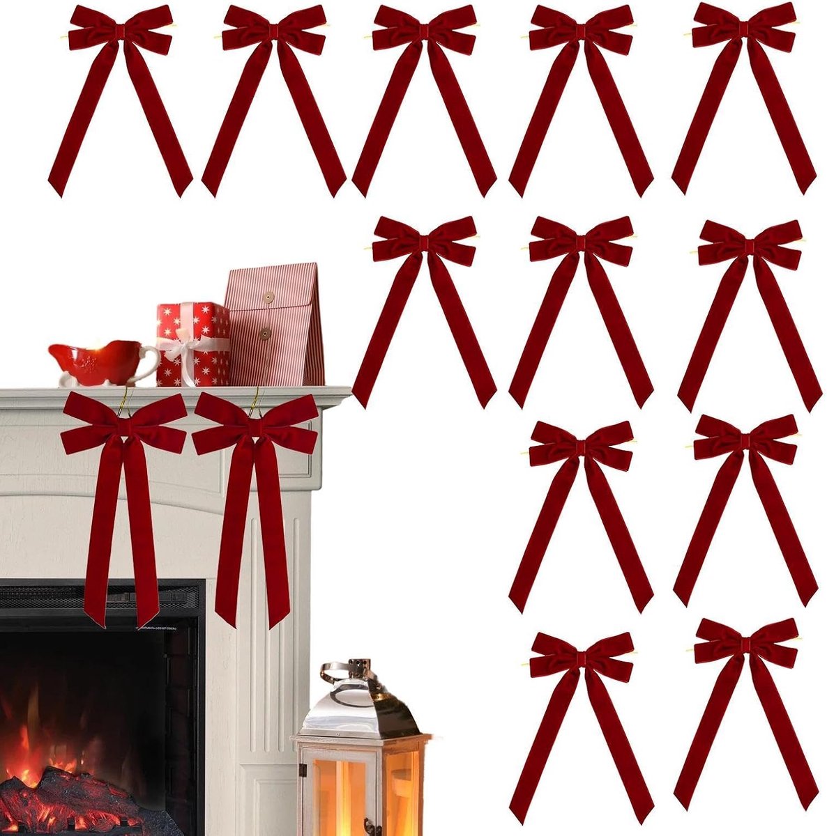 Strikken voor de Kerstboom Fluwelen Vintage Woondecoratie