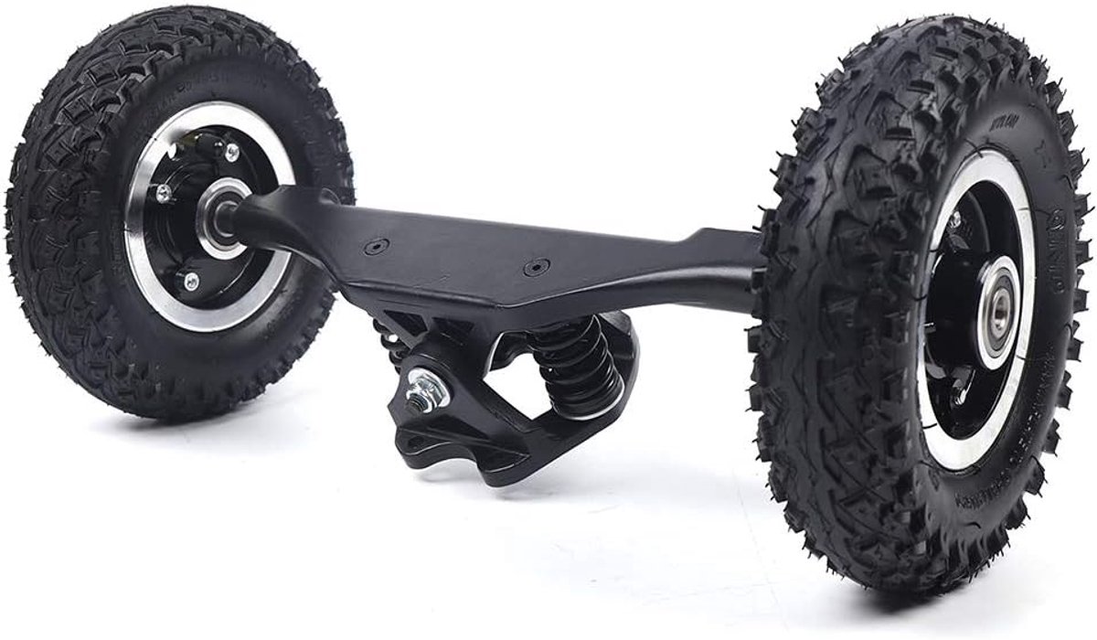 Wielen van 8 inch voor elektrisch skateboard tot 100 kg draagvermogen, inclusief 2 skateboardwielen en skateboardhouder, zwart