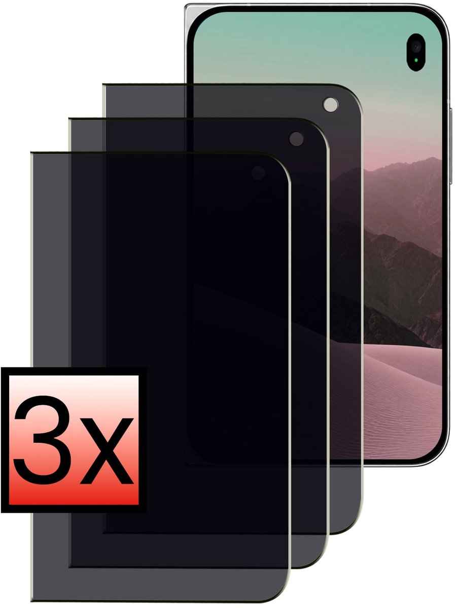 Screenprotector - 3 Stuks - Geschikt voor Apple iPhone Duo - Privacy Filter - Beschermglas - Gehard Glas - Tempered Glass - Screen Protector - Anti Spy - Full Display Cover
