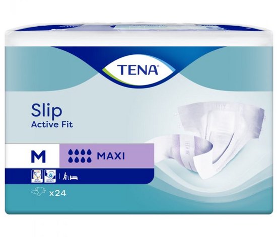 Verpakking Tena Slip Active Fit Maxi maat M, 24 stuks.
