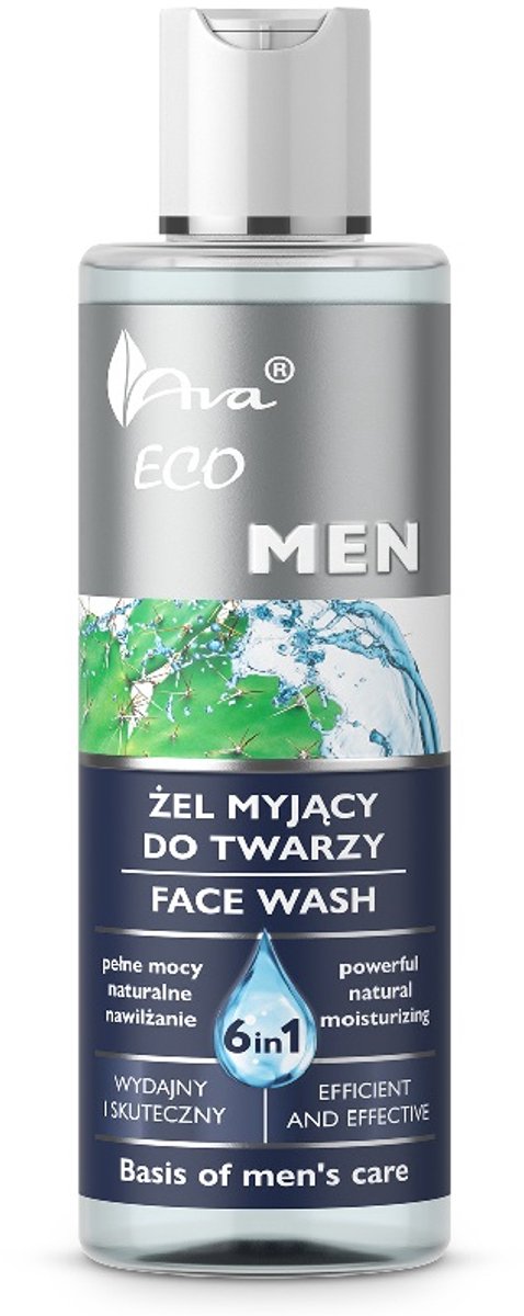 Ava Eco Men 6in1 Face Wash Gel for Men 200ml
