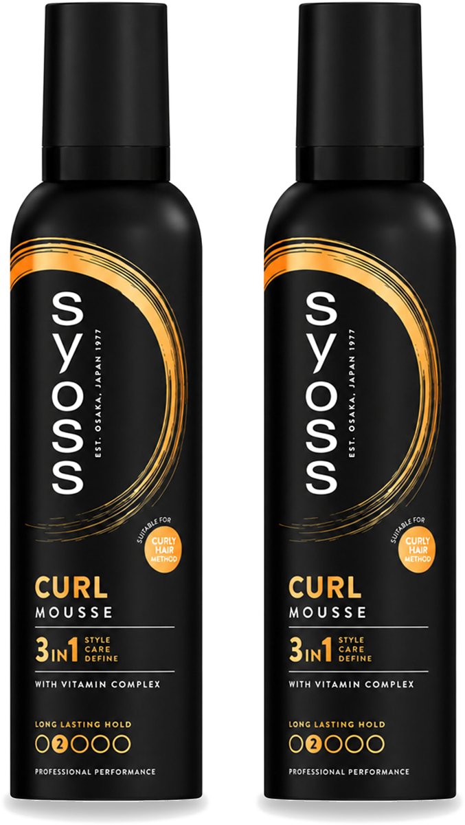 2 x Syoss - Curl - Haarmousse - Anti-Pluis & Bounce - 250 ml - Voordeelverpakking - 2 stuks