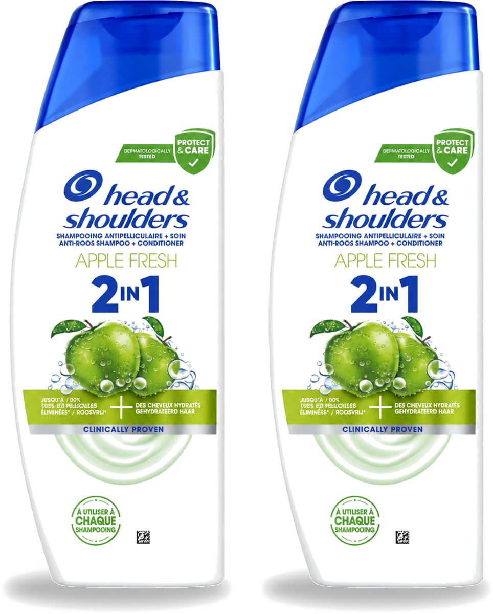 2 x Head & Shoulders – 2-in-1 – Apple Fresh – 300 ml - Voordeelverpakking - 2 stuks