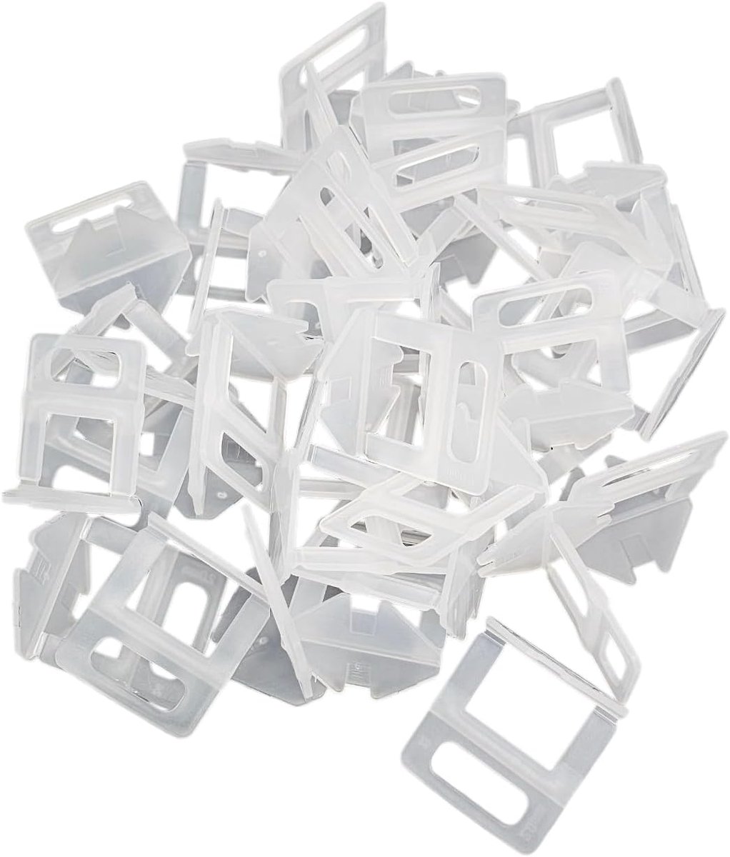 Tegelnivelleringssysteem rood tegeldikte 3-12 mm basisset 1 mm 100 tabs 100 wiggen + tang installatiesysteem tegellegging tegelleghulp tegellegsysteem tegelnivelleringssysteem