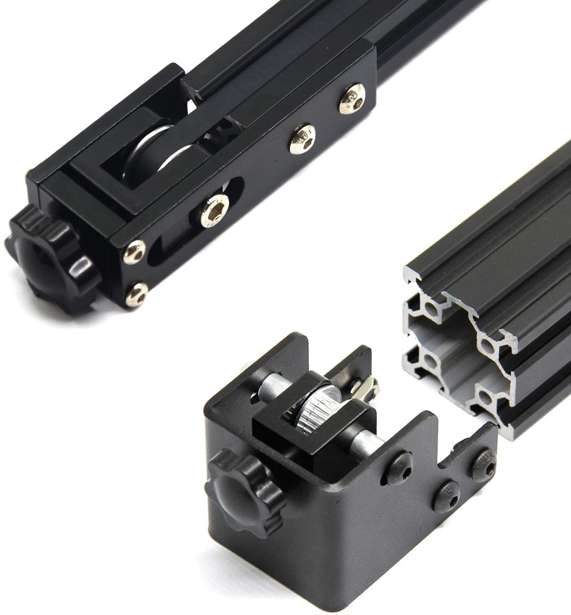 Riemspanner voor 3D-printer, X-as + synchrone riemspanner 4040 met Y-as voor Ender 3 Pro/Ender3 V2/CR-20 Pro (X-as 2020 + Y-as 4040)