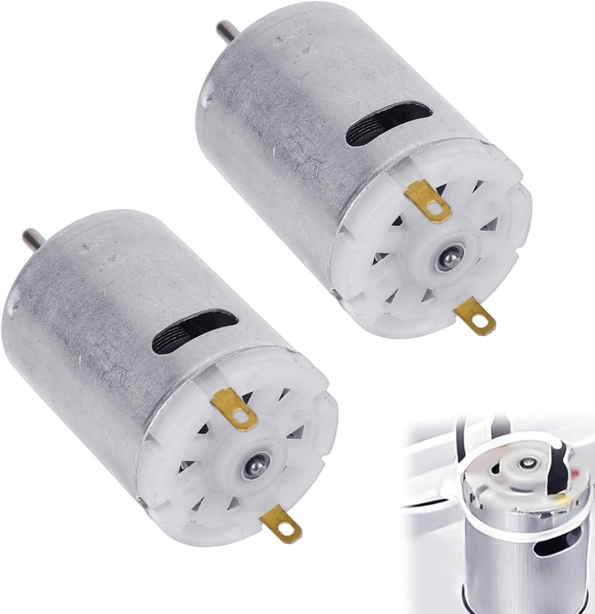 2 Stuks 12V DC Ventilator Motor voor Ventline BVD0218-00, Camper Badkamer Dak Ventilator Motor met Ronde As Compatibel met Ventline Ventadome Deksels Accessoires