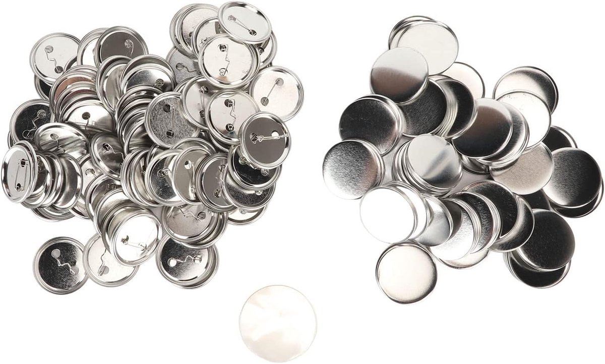 100 Set Pin Back Knop,Ronde Badge Pins voor Ambachtelijke Doe het zelf