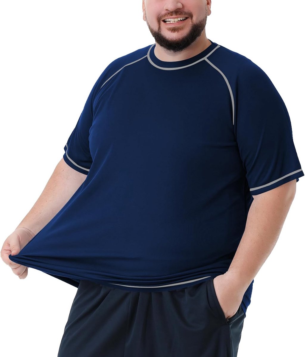 Guard Zwemshirt voor heren, grote maten, extra lang, oversized T-shirt voor heren