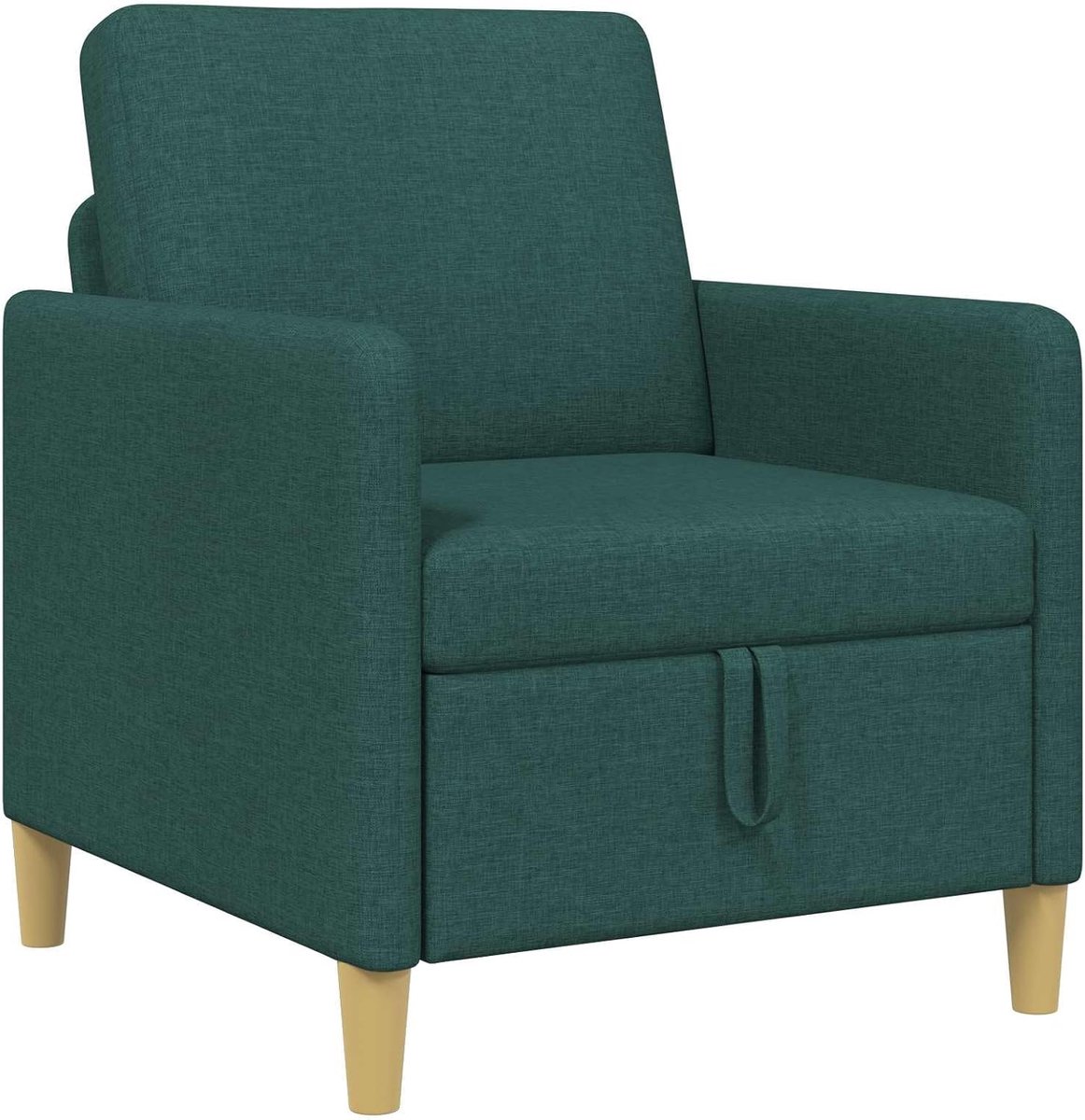 Bank met opbergruimte, donkergroen, 72 x 78 x 87 cm, polyester