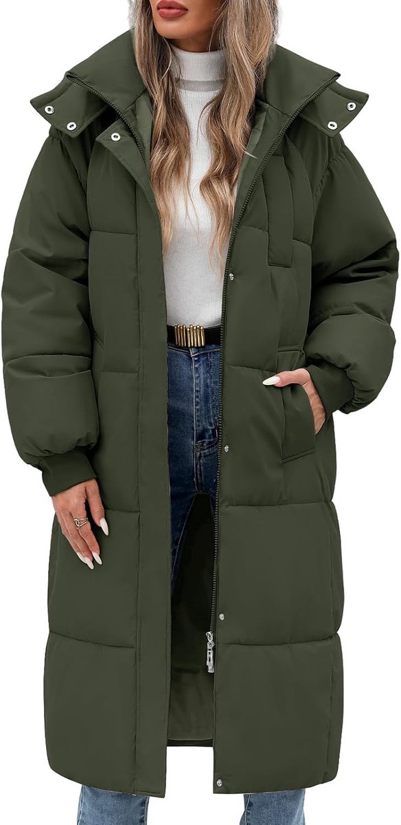 Jassen voor dames, winter, dikke gewatteerde jas, parka met capuchon, donsjack, warme katoenen jas, winddicht, met ritssluiting, zakken