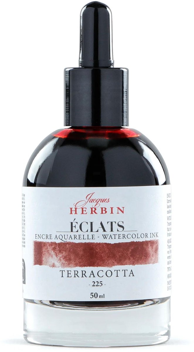 Jacques Herbin Éclats – Aquarel Inkt – Vloeibare Aquarelverf – Terracotta Rood – 225 – 50 ml
