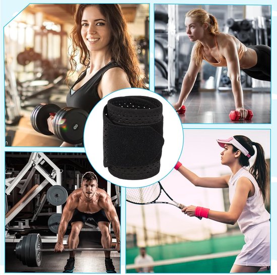 Fitness, ademende bandage pols voor polsverstuikingen voor peesschedeontsteking of sport voor linker- of rechterhand — afbeelding 5