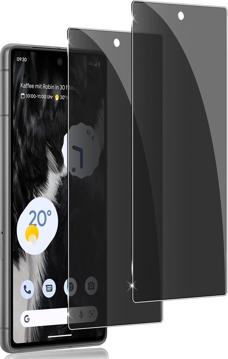 Holilo voor Google Pixel 7 Anti-spion gehard glas 2 stuks, 9H hardheid privacy gehard glas membraan anti-spy schermbeschermer anti-peeping anti-kras beschermfolie