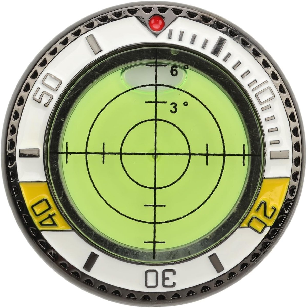 Dubbele Groene Lezer met Dubbelzijdige Ball Marker en Ingebouwd Waterpas voor Nauwkeurig Putt, Handig Golf Oefenhulpmiddel