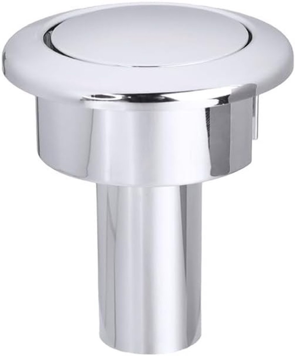 48mm Toilet Drukknop voor Storm 33A Toiletreservoir, Enkelvoudige Drukknop voor Cisternen met 38-44mm Diameter, Chroom Ronde Hoofd Toilet Flush Accessoires voor Efficiënte Spoeling