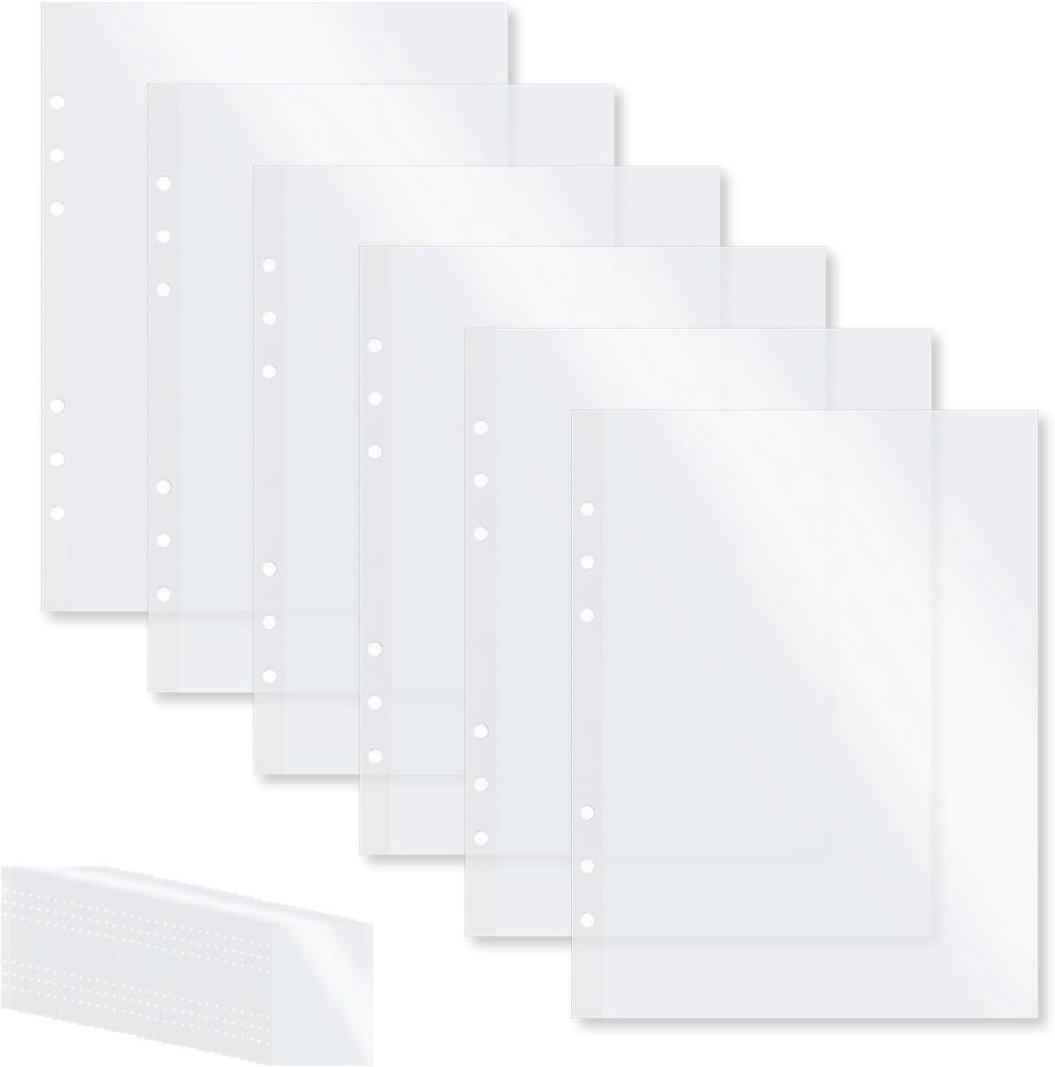 Set van 32 Transparante A5 Hoezen voor Fotoalbums, Brochures en Documenten, 6-Gat Mappen, Beschermende Opbergoplossingen