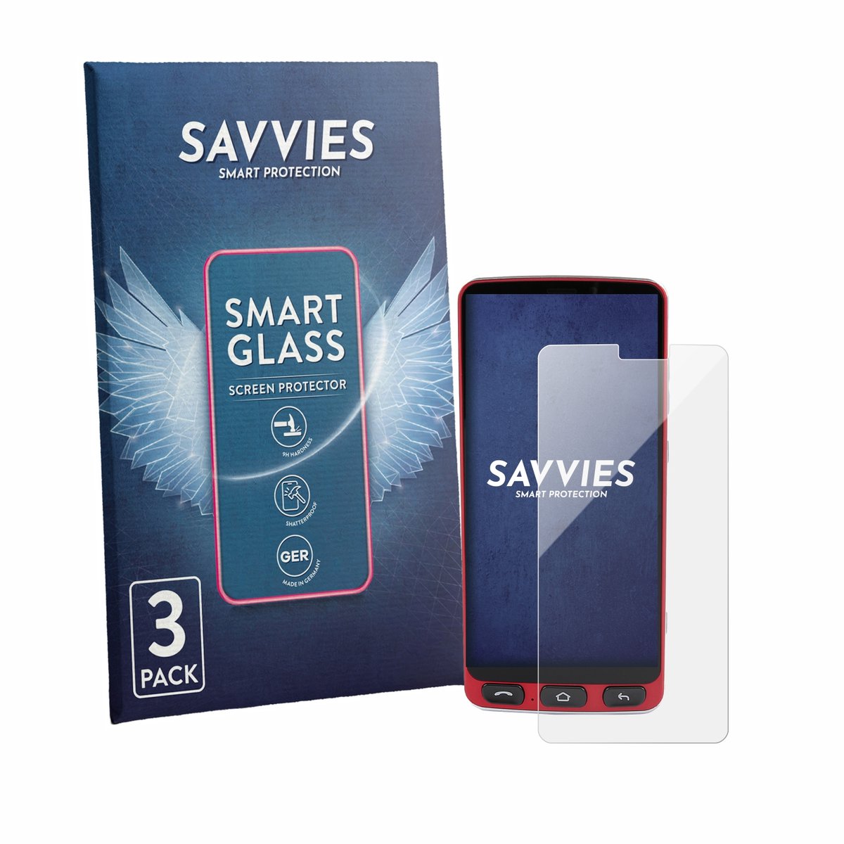 3 Stuks Savvies Screenprotector - geschikt voor Olympia Neo Plus - beschermfolie glas transparant