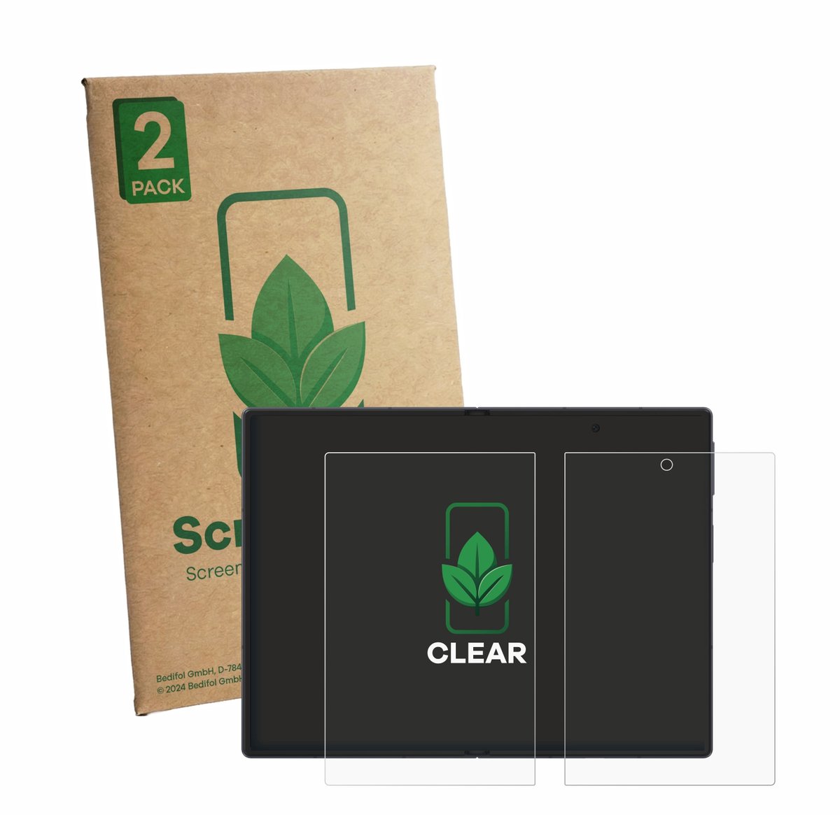 2 Stuks Screenprotector voor Samsung Galaxy Z Fold 8 (Inner display) - Hoogwaardige Beschermfolie transparant