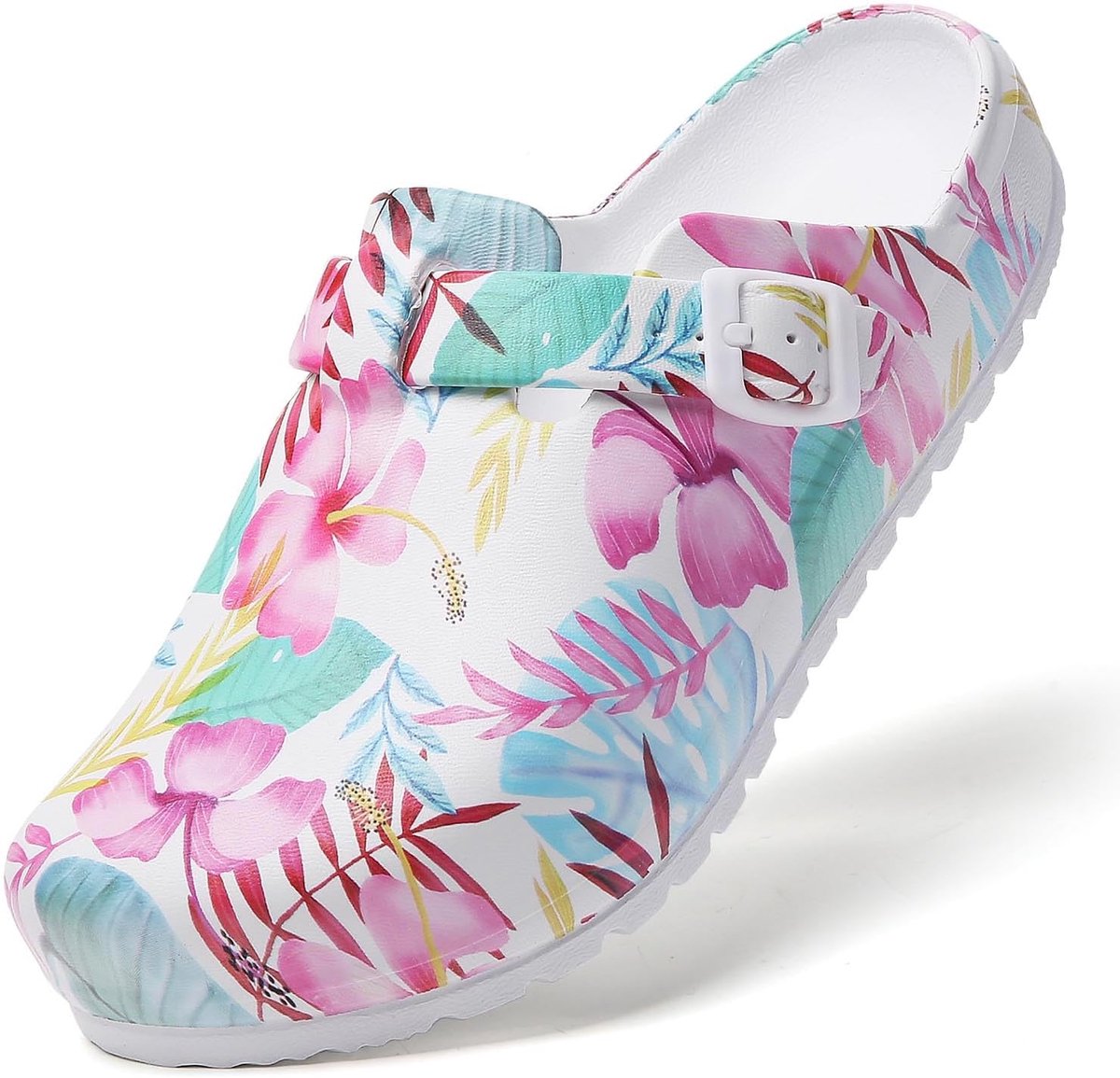 Tuinschoenen voor dames, comfortabele lichte clogs met EVA-voetbed, voor keuken, tuin, ziekenhuis, binnen en buiten