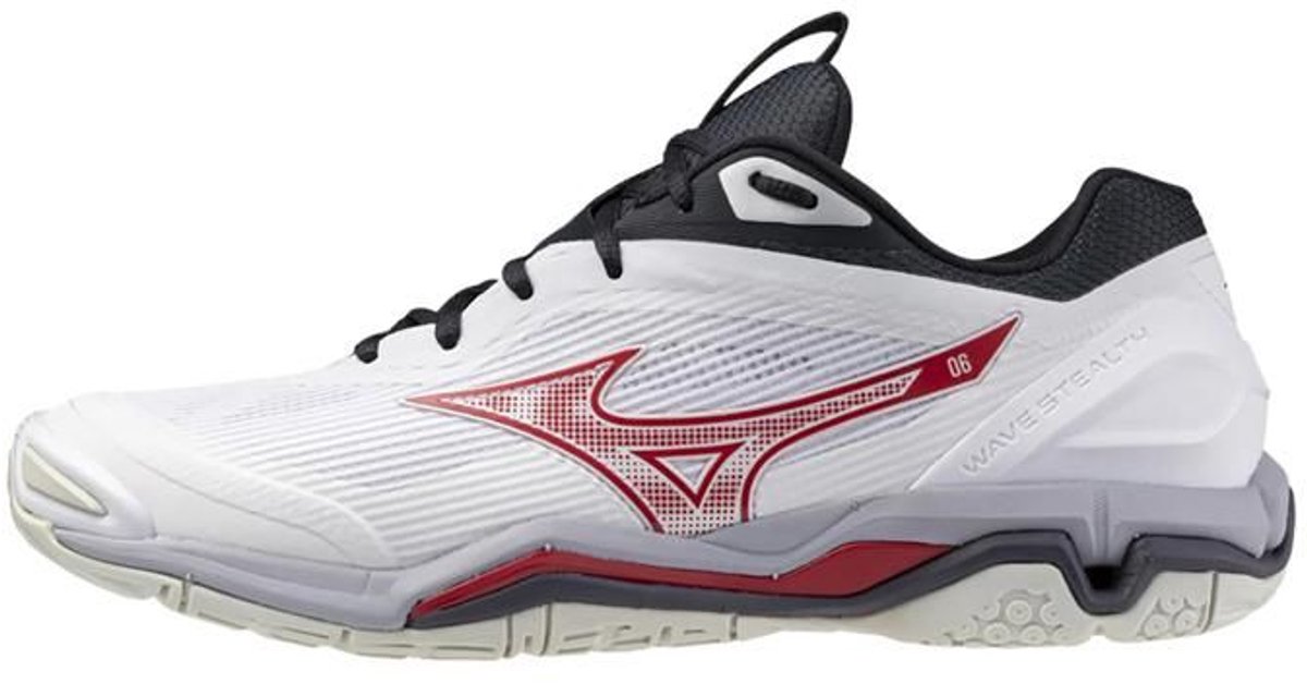 Mizuno Wave Stealth 6 - Handbalschoenen - Indoor Wit - Maat 46