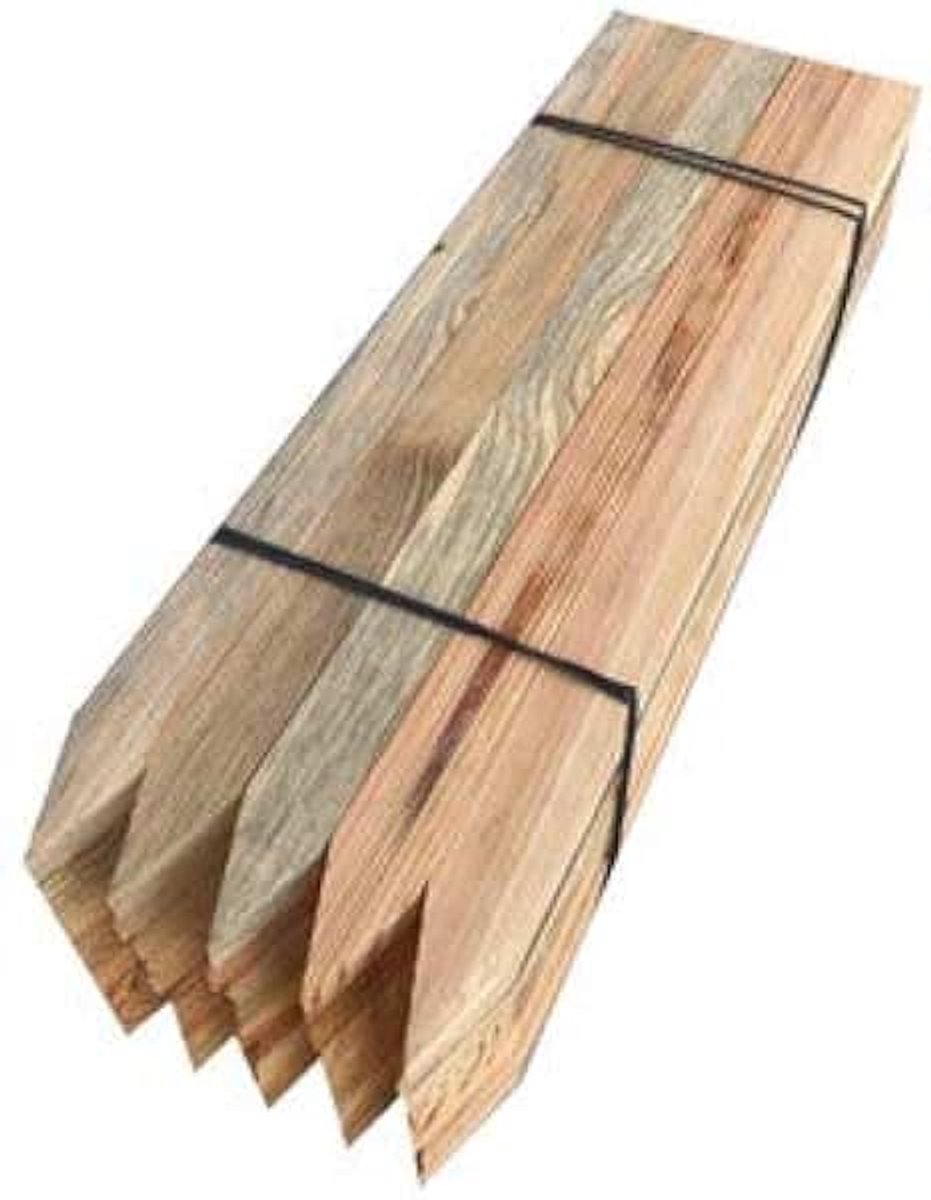 8x Houten haringen/stakes, site rand stakes, 600mm lang behandeld en puntig
