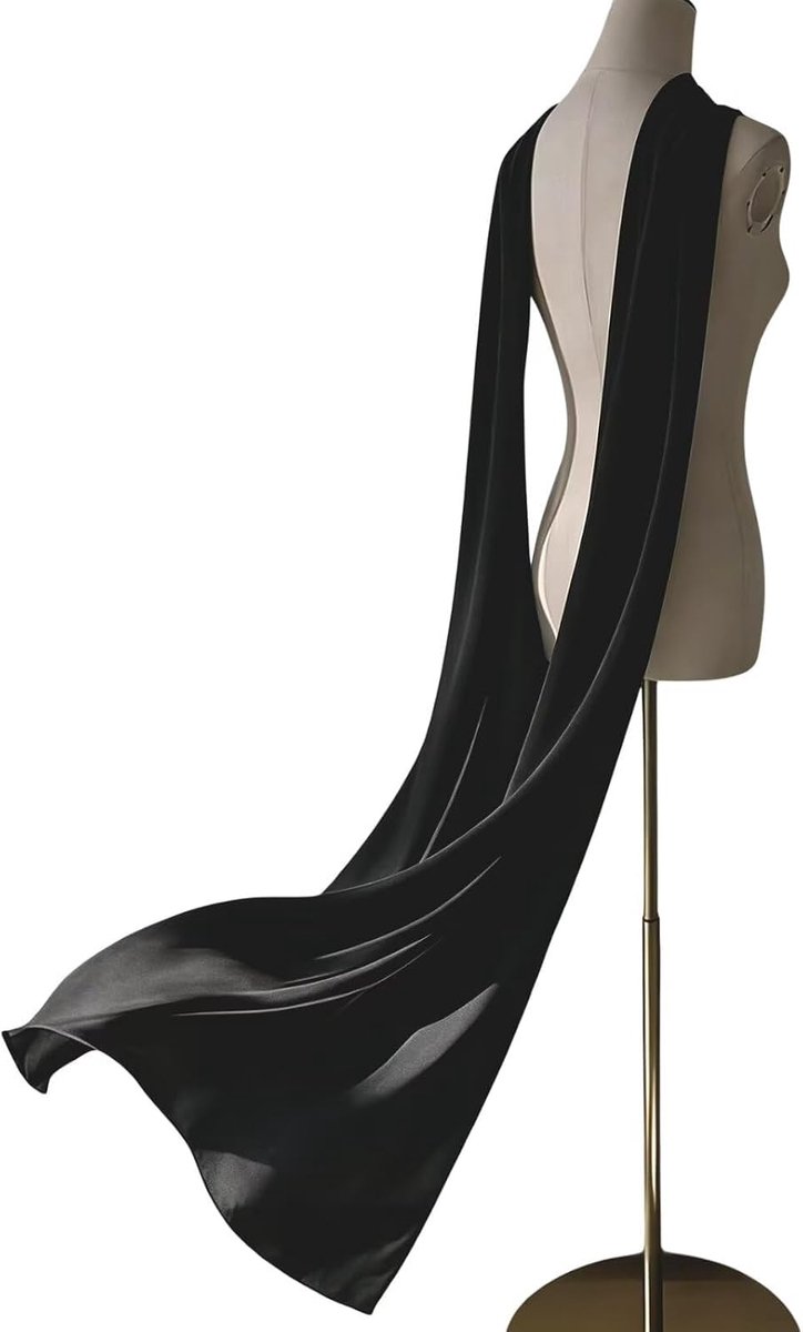 Halsdoek, bruiloft chiffon sjaal tule hals sjaal voor avondjurken ceremonie, D