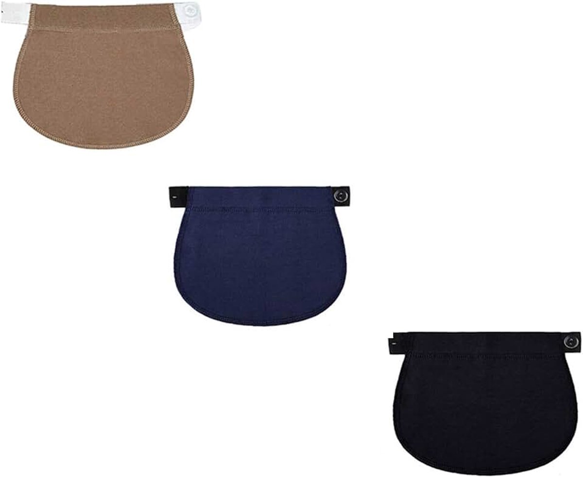 Broekverlengingen voor zwangere vrouwen, riemverlenging voor het begin van de zwangerschap (zwart, blauw en kaki)