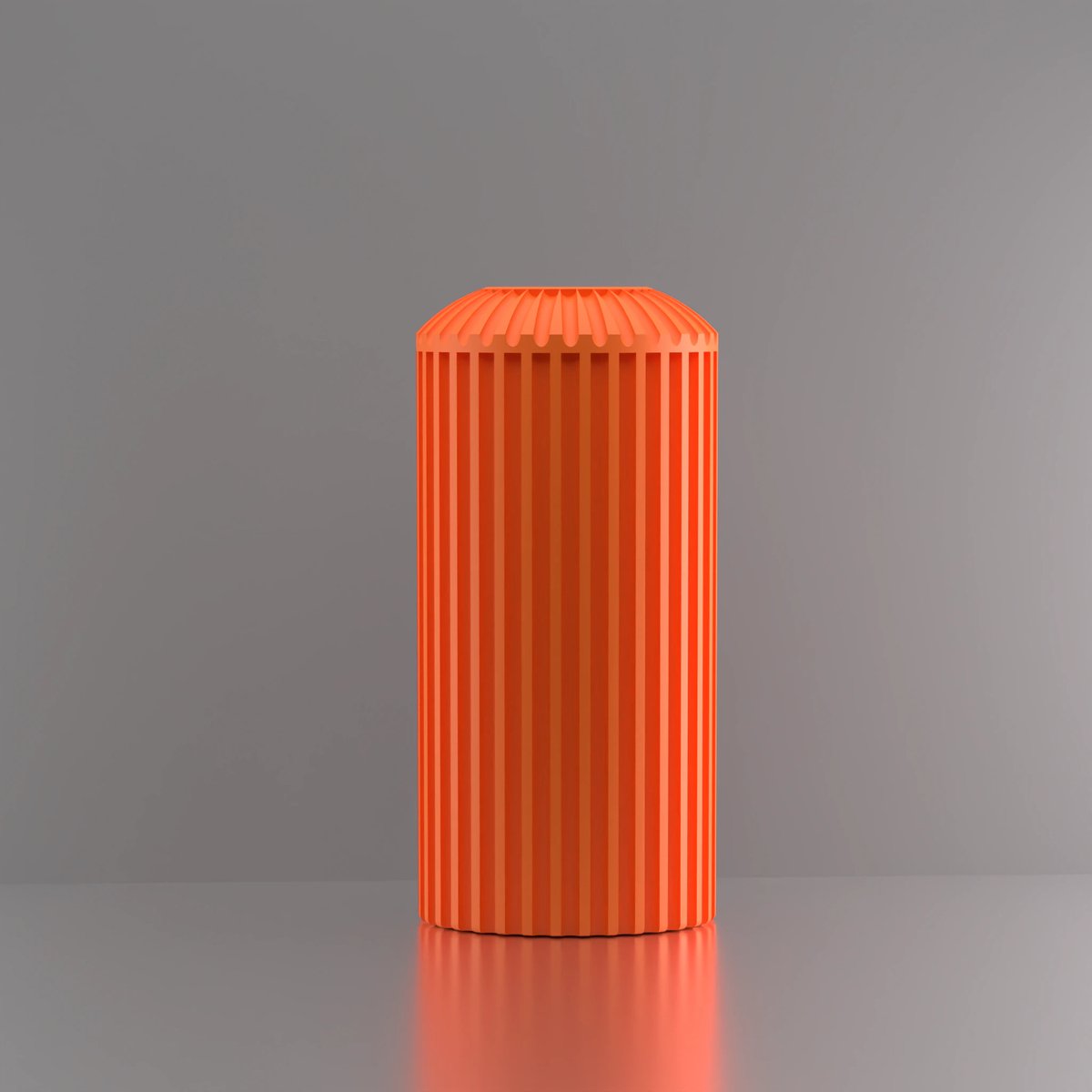 3d-gezellig Napels - Vaas - Oranje - Maat 25 cm - 100% gerecycled PLA (bioplastic)